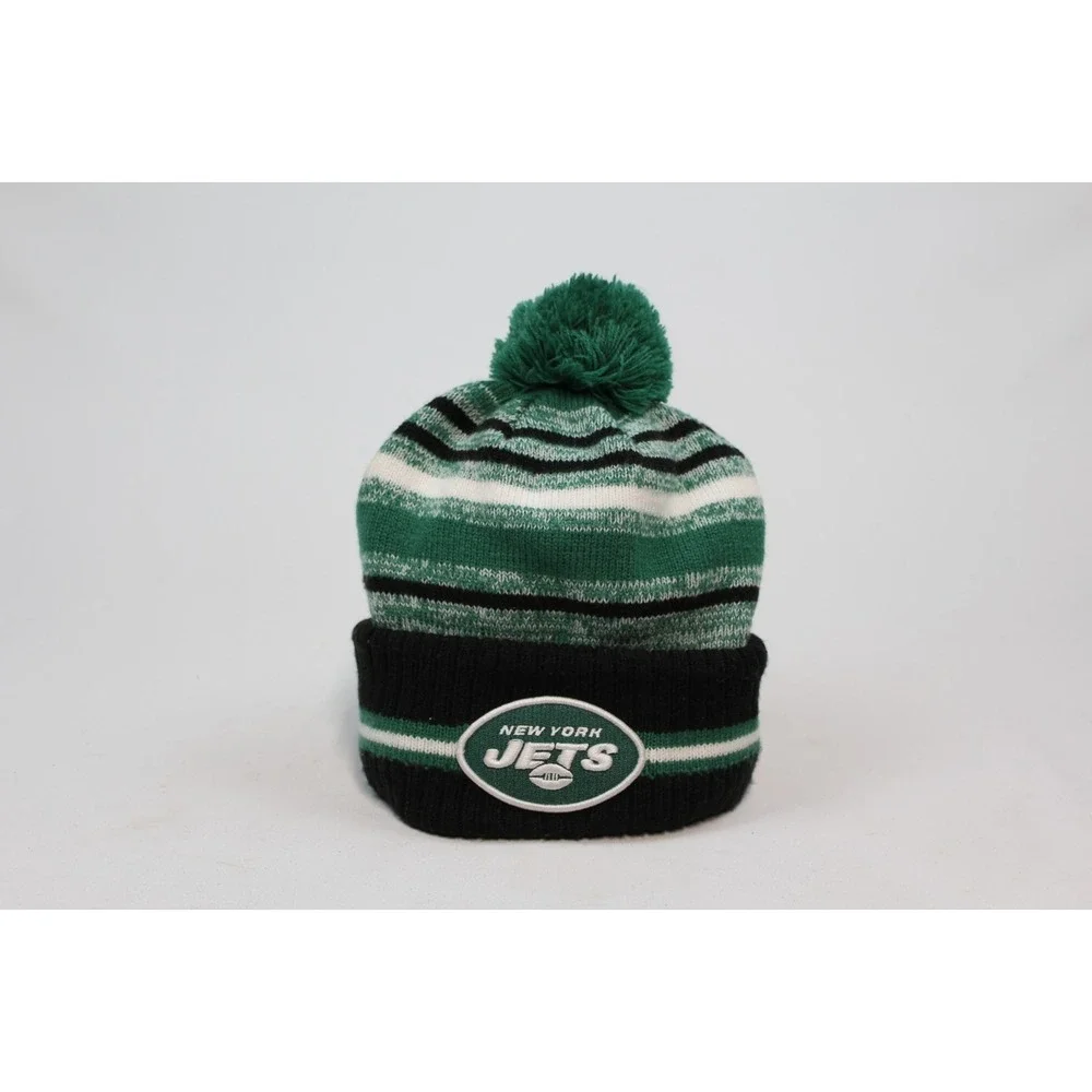 NFL NEW ERA NY JETS  WINTER KNIT CUFFED POM BEANIE ONE SIZE